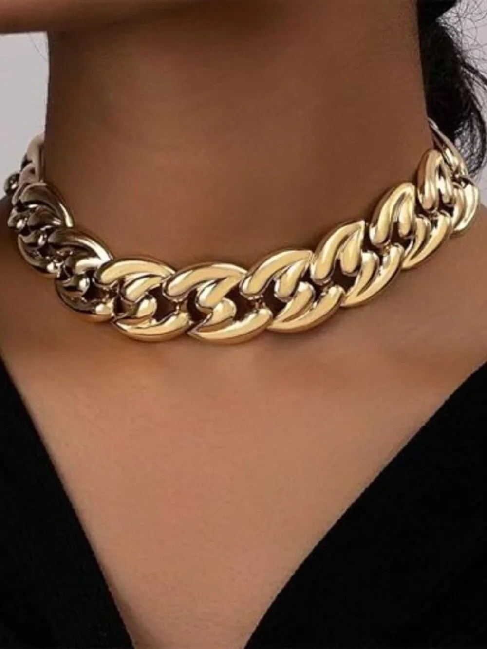New - Chunky Gold Necklace Silver Statement Necklace for‎ Women Dainty Gold